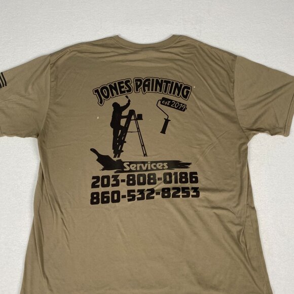 Jones Painting Paint Splatter Distressed Workwear Construction Connecticut Tee - Picture 7 of 9